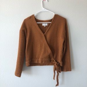 Madewell texture and thread wrap top